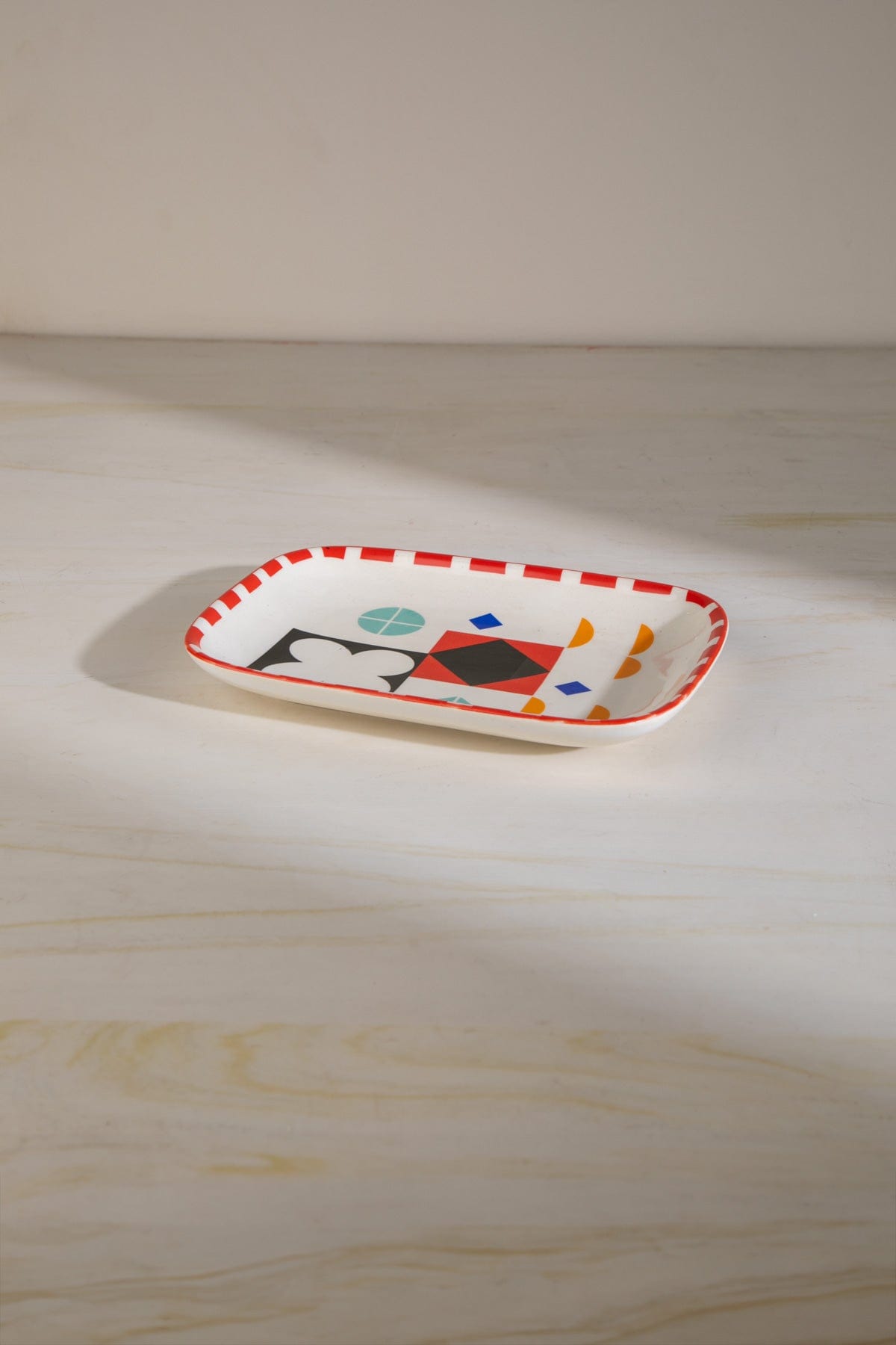 Circle Of Joyee Ceramic Nut Tray - Multi , 9.5x6.5x1 Inches