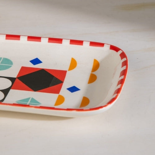 Circle Of Joyee Ceramic Nut Tray - Multi , 9.5x6.5x1 Inches