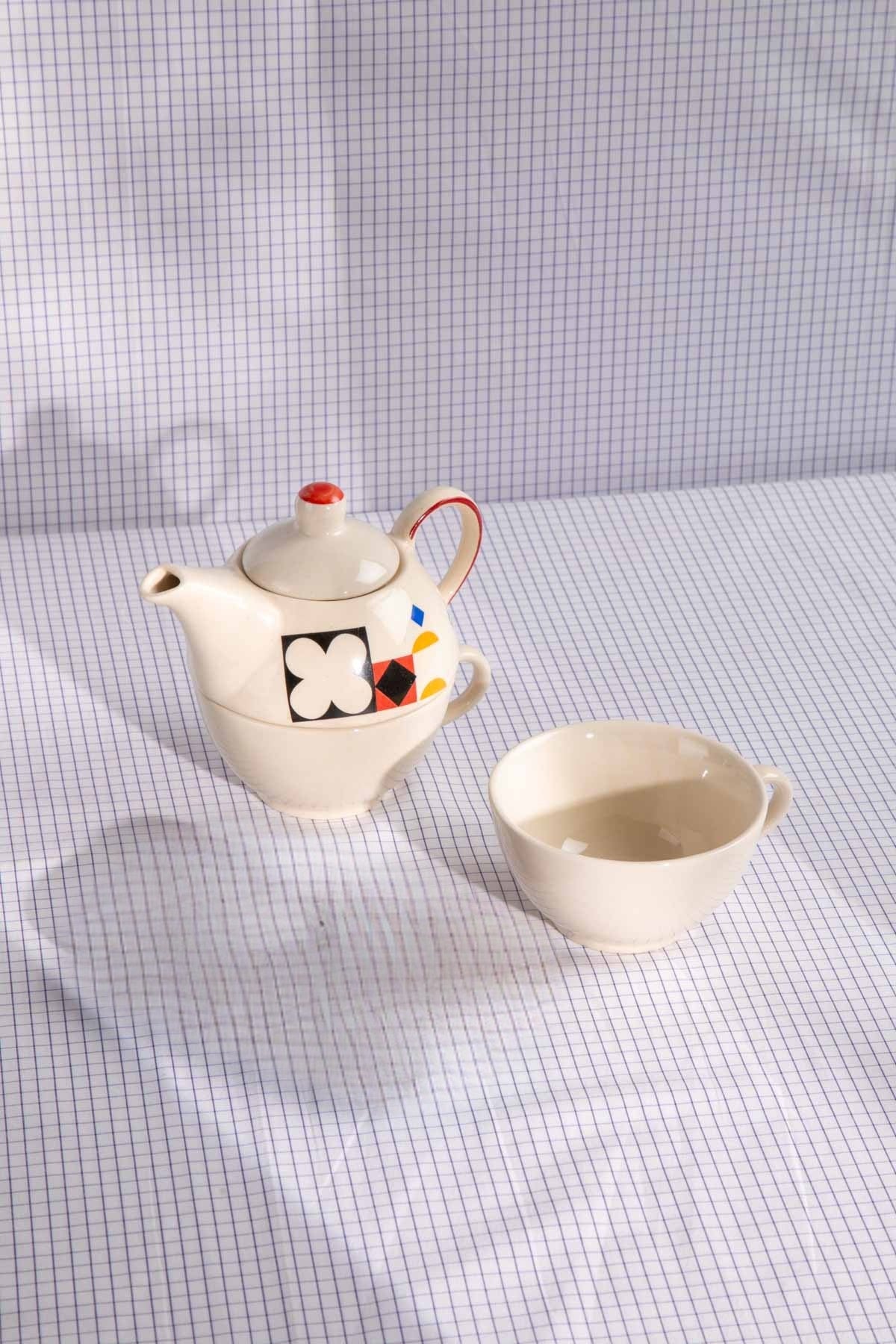 Circle Of Joyee Ceramic Tea Pot - Multi , 2.8x2.8x5.5