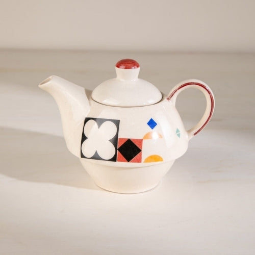 Circle Of Joyee Ceramic Tea Pot - Multi , 2.8x2.8x5.5
