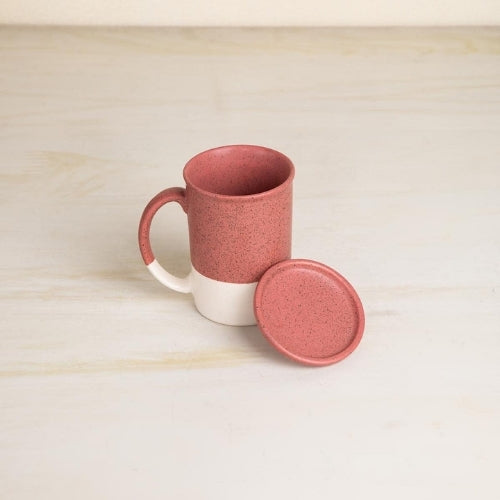 Studio Naturals Red Pepper Lidded Coffee Mug 3x3x3.5 Inches