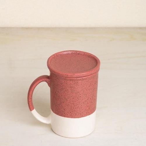 Studio Naturals Red Pepper Lidded Coffee Mug 3x3x3.5 Inches