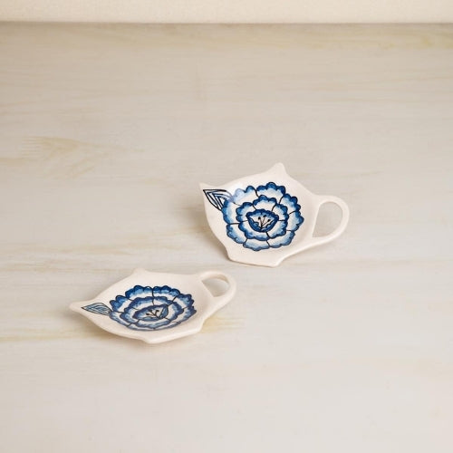 Damask Tea Set Thinggy (Set Of 2) - 5x4x0.5 Inches