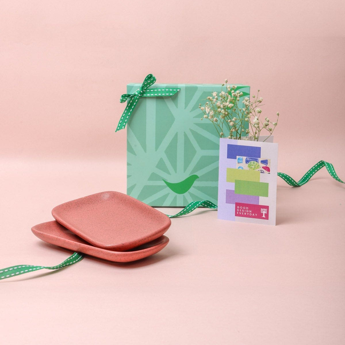 Studio Naturals Red Pepper Rectangle Palette (Set Of 2) - 6x3.5x1 Inches