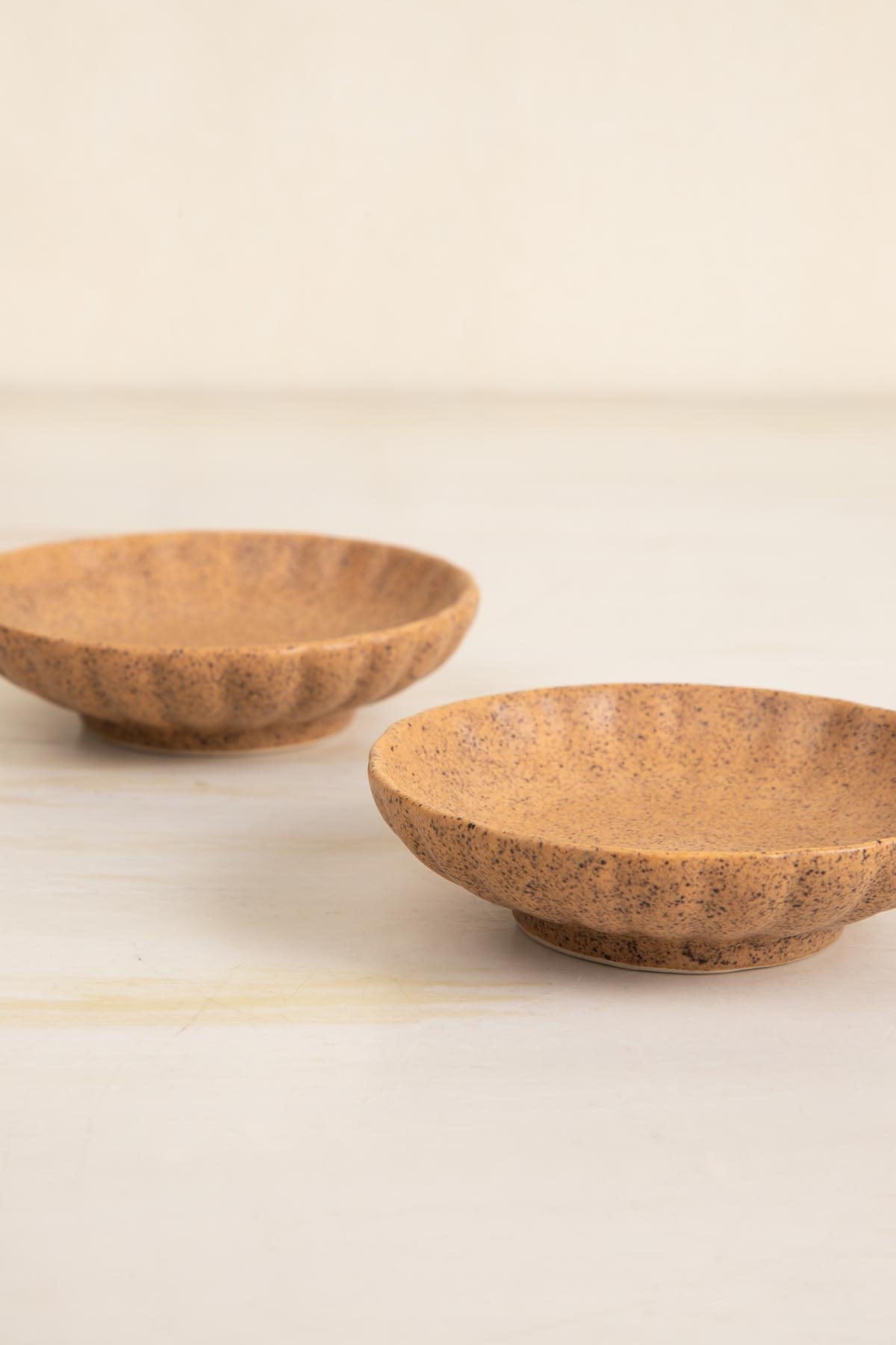 Studio Naturals Butter Yellow Trinket Dish (Set Of 2) - 4x4x1 Inches