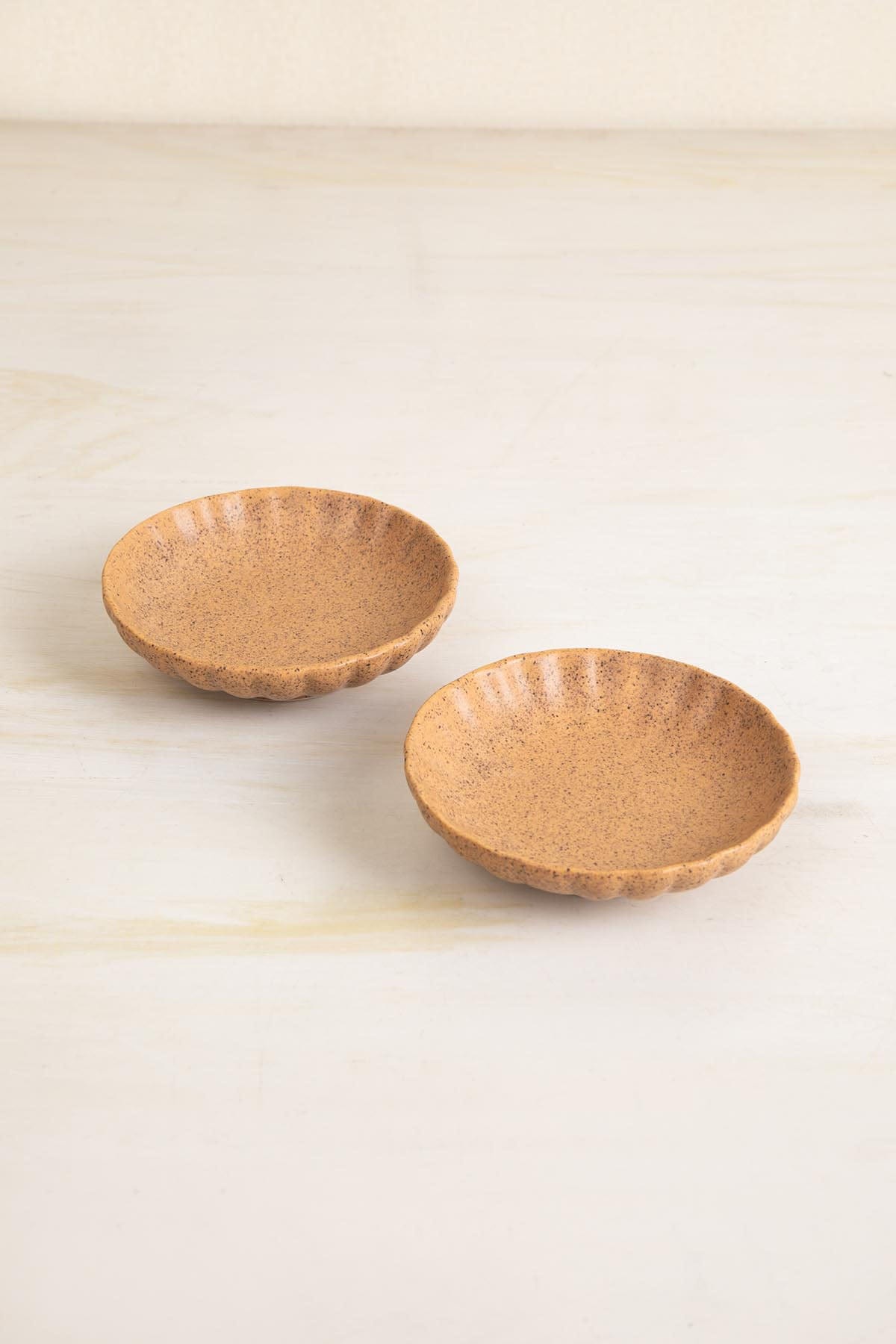 Studio Naturals Butter Yellow Trinket Dish (Set Of 2) - 4x4x1 Inches