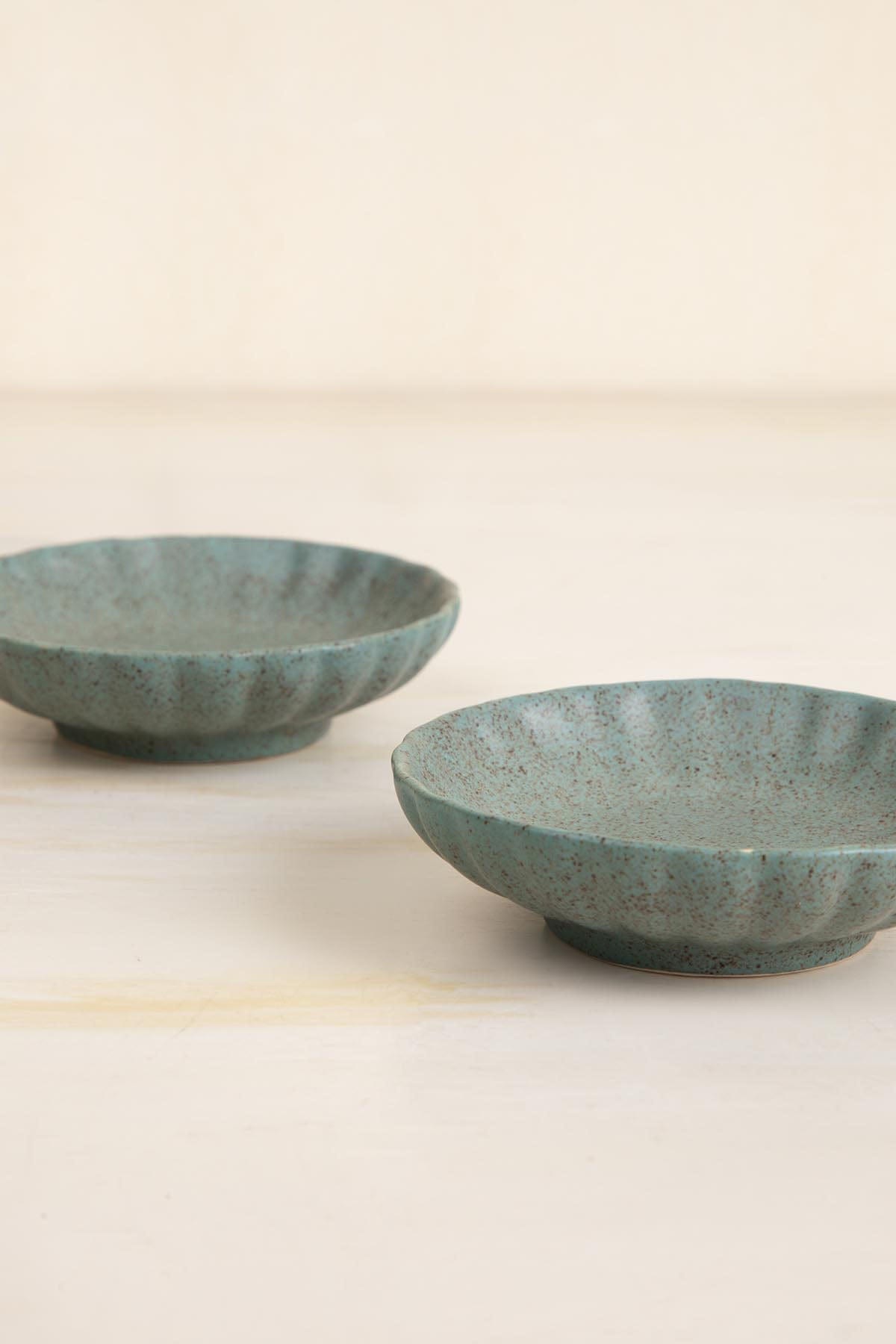 Studio Naturals Berry Blue Trinket Dish (Set Of 2) - 4x4x1 Inches