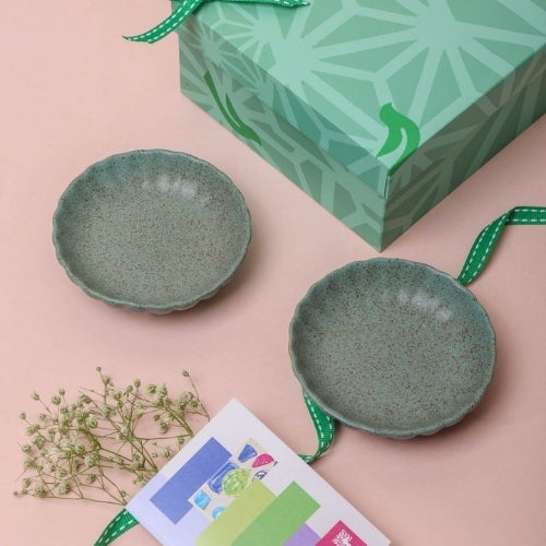 Studio Naturals Berry Blue Trinket Dish (Set Of 2) - 4x4x1 Inches