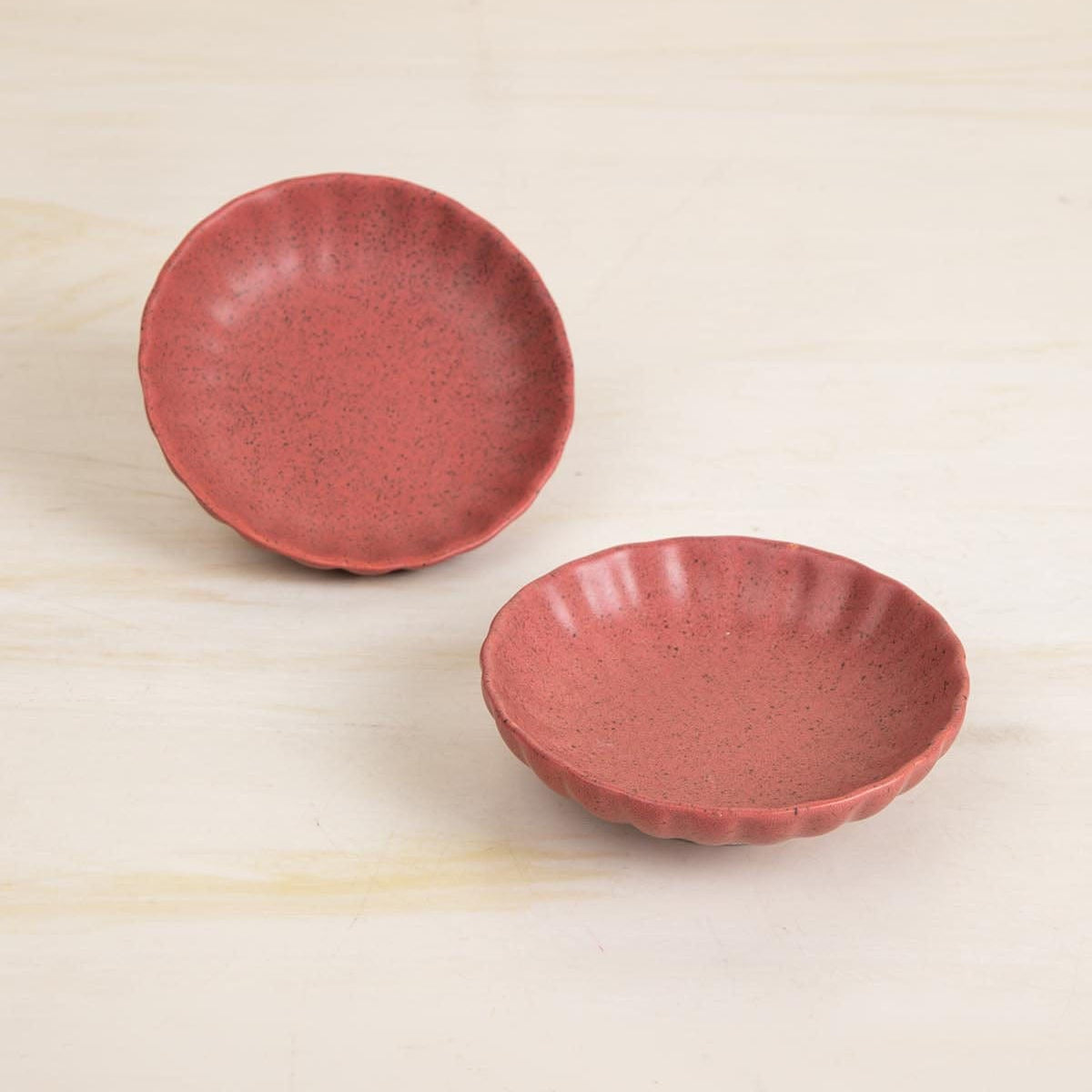 Studio Naturals Red Pepper Trinket Dish (Set Of 2) - 4x4x1 Inches