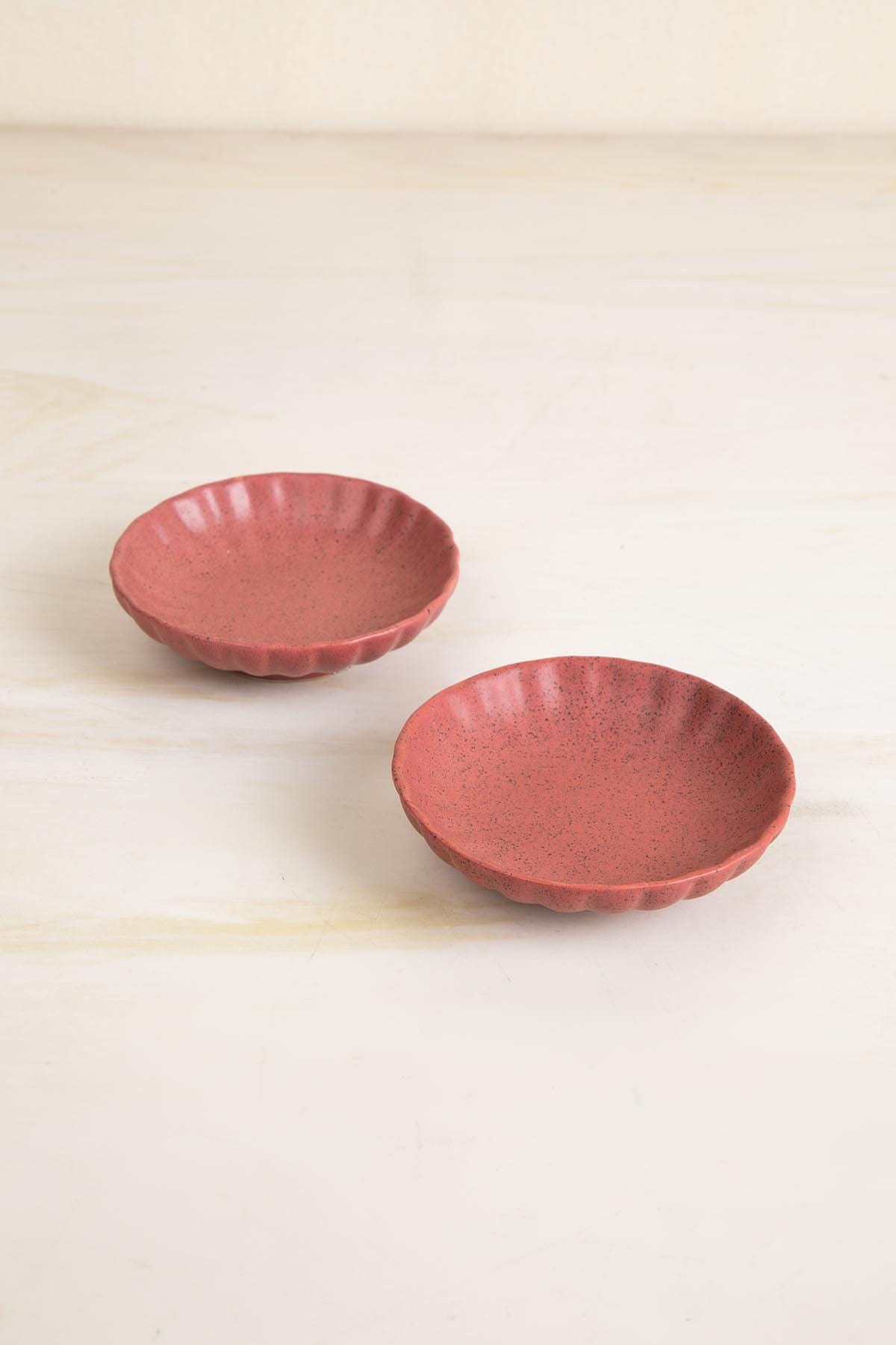 Studio Naturals Red Pepper Trinket Dish (Set Of 2) - 4x4x1 Inches
