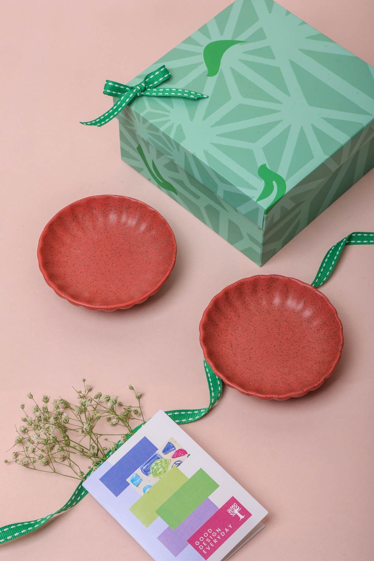 Studio Naturals Red Pepper Trinket Dish (Set Of 2) - 4x4x1 Inches