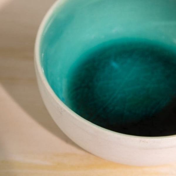Midori Handcrafted Ceramic Mixer Bowl - Set Of 2 - 5x5x2.5 Inches