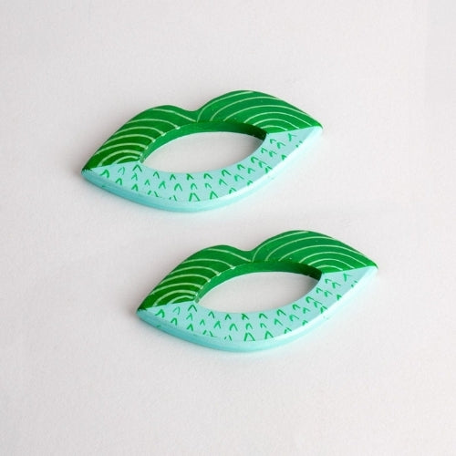Muah Green Napkin Ring (Set Of 2) 2.75x1.5x0.2 Inches