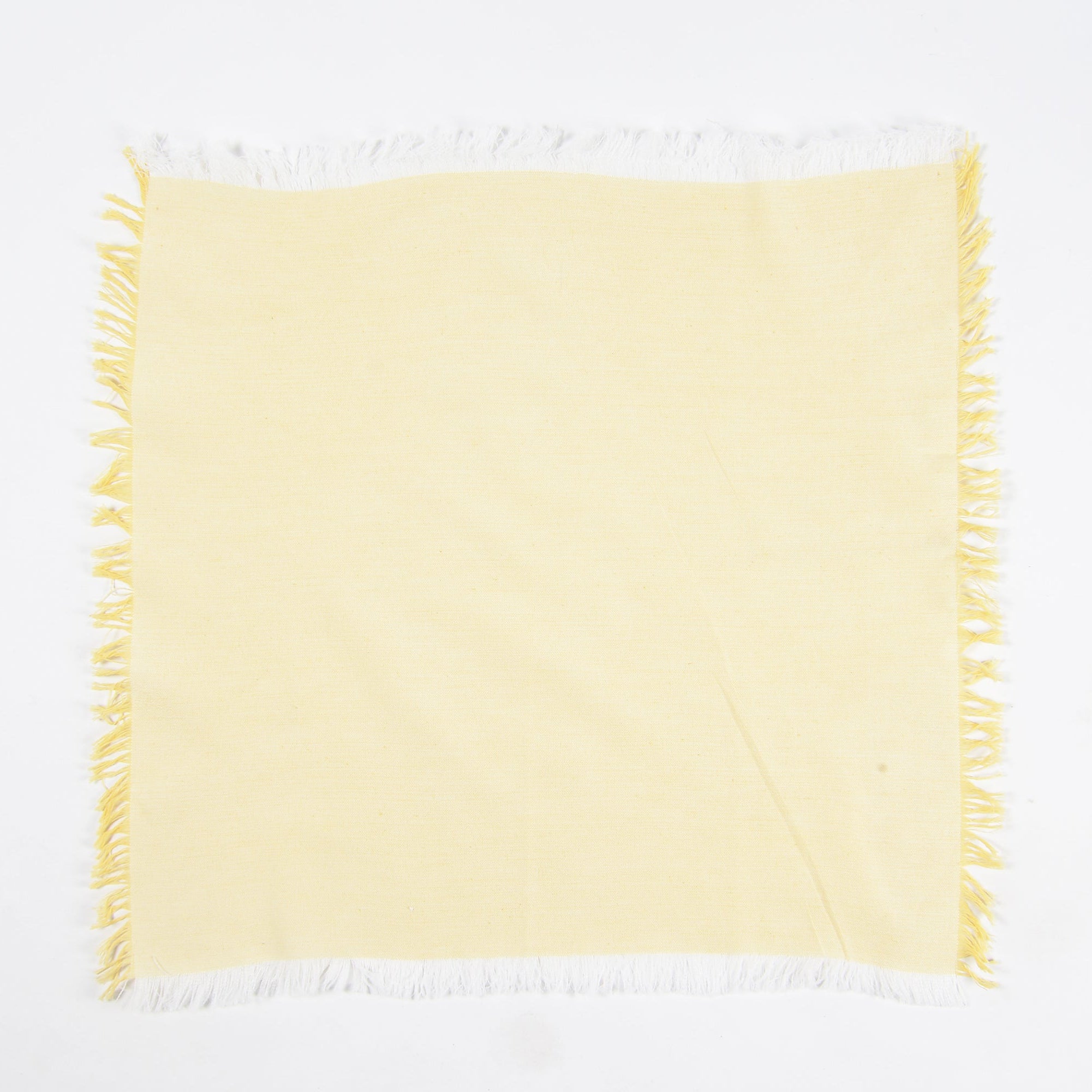 Fringe Borders Yellow Napkins (Set of 4), 18 Inch- 2 SETS