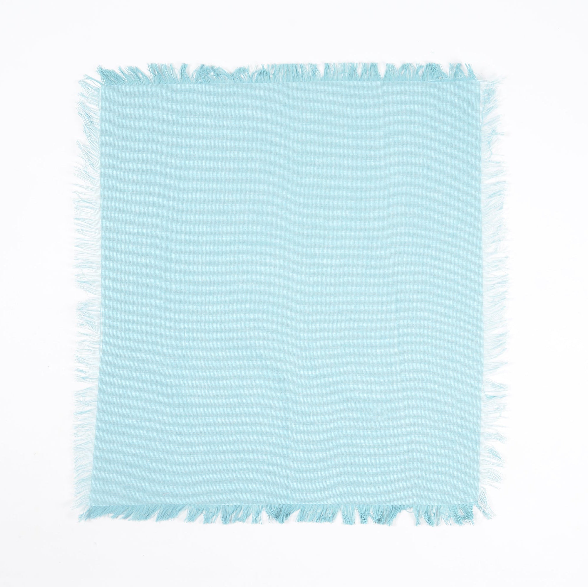 Fringe Borders Blue Napkins (Set of 4), 18 Inch- 2 SETS