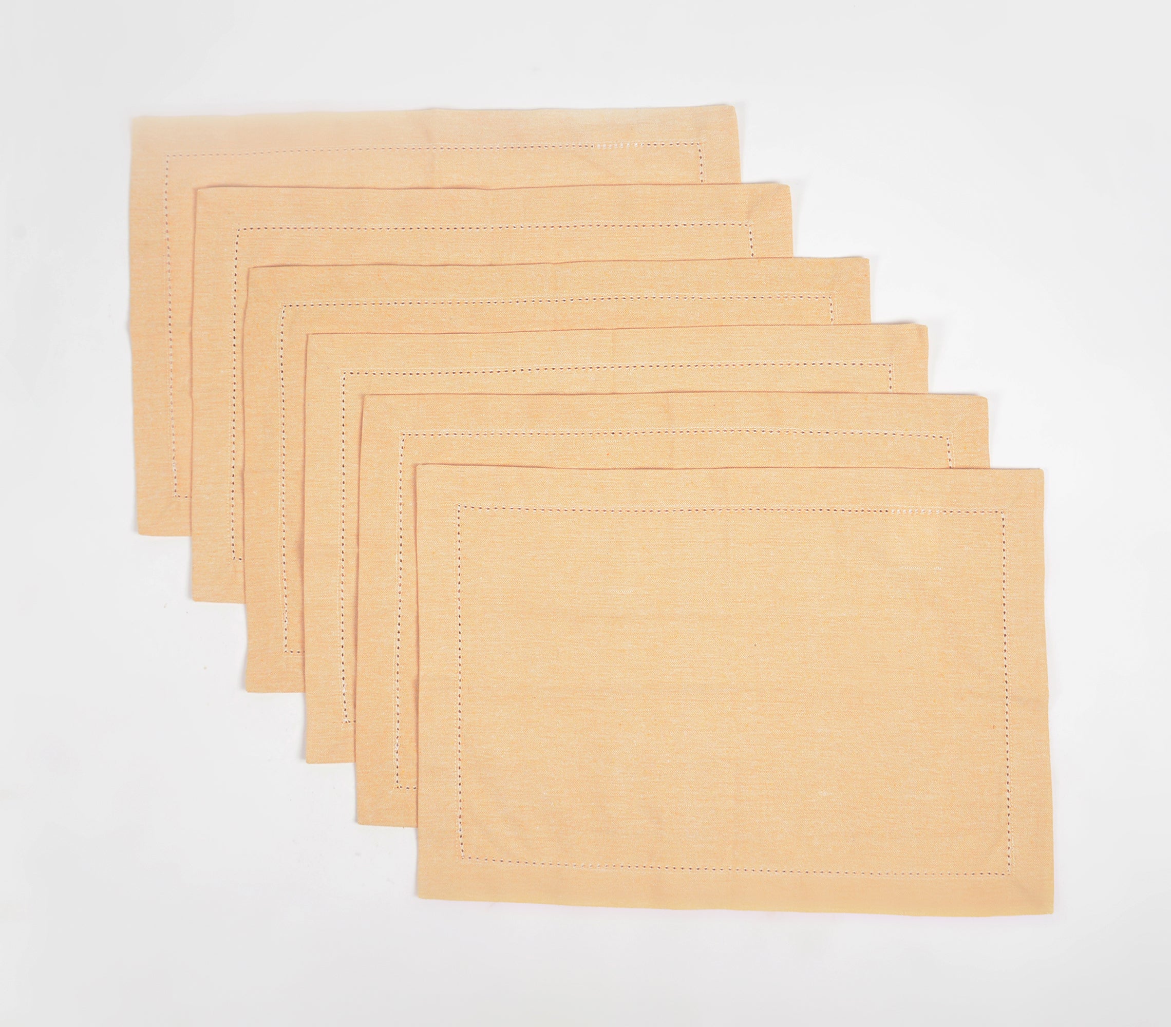 Solid Wheaten Cotton Chambray Placemats (set of 6)- 2 SETS