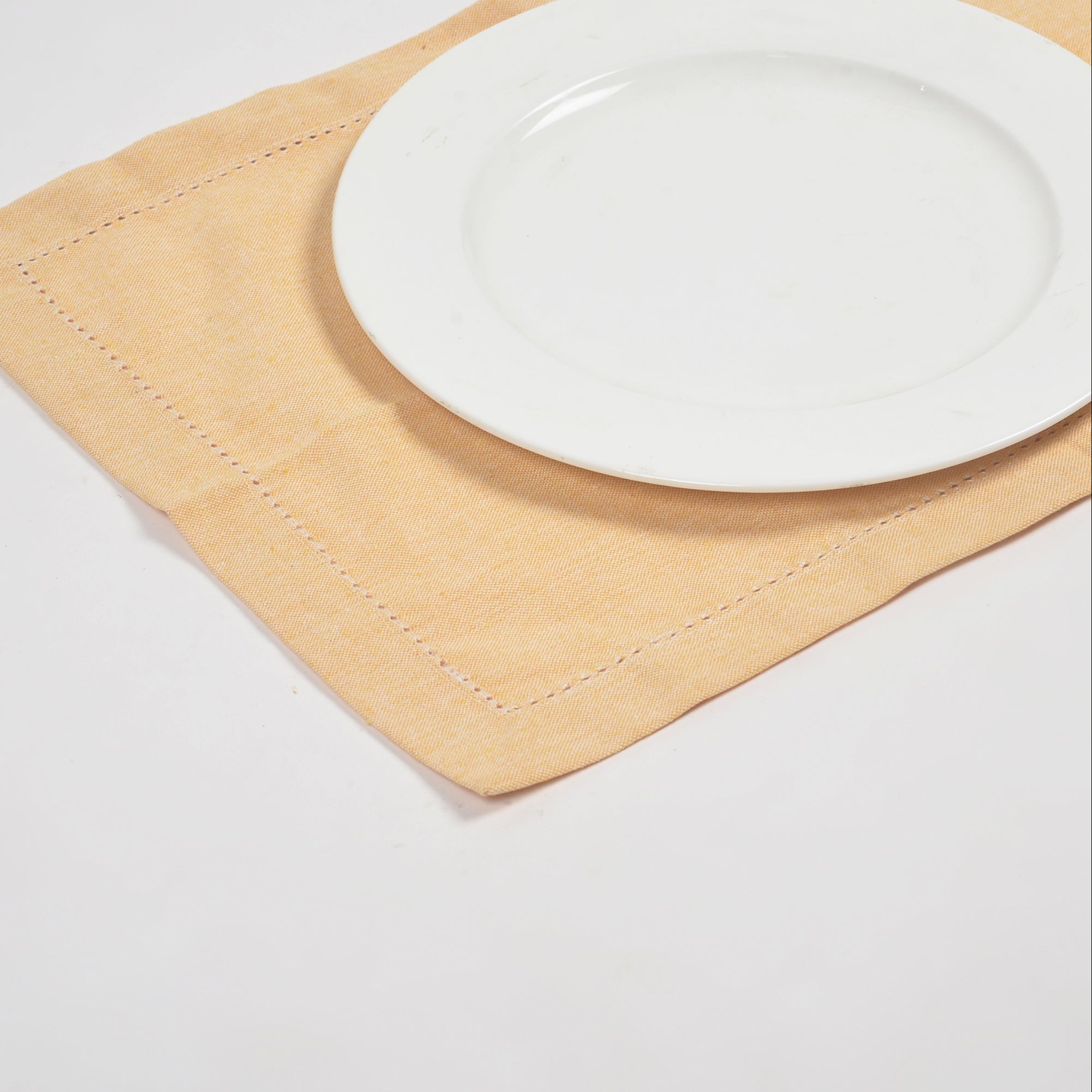 Solid Wheaten Cotton Chambray Placemats (set of 6)- 2 SETS