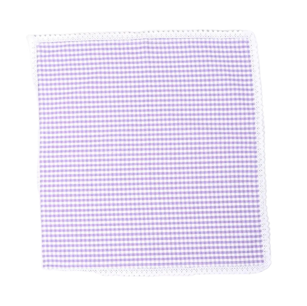 Checkered Purple Table Napkins (Set of 4), 18 Inch-2 SETS