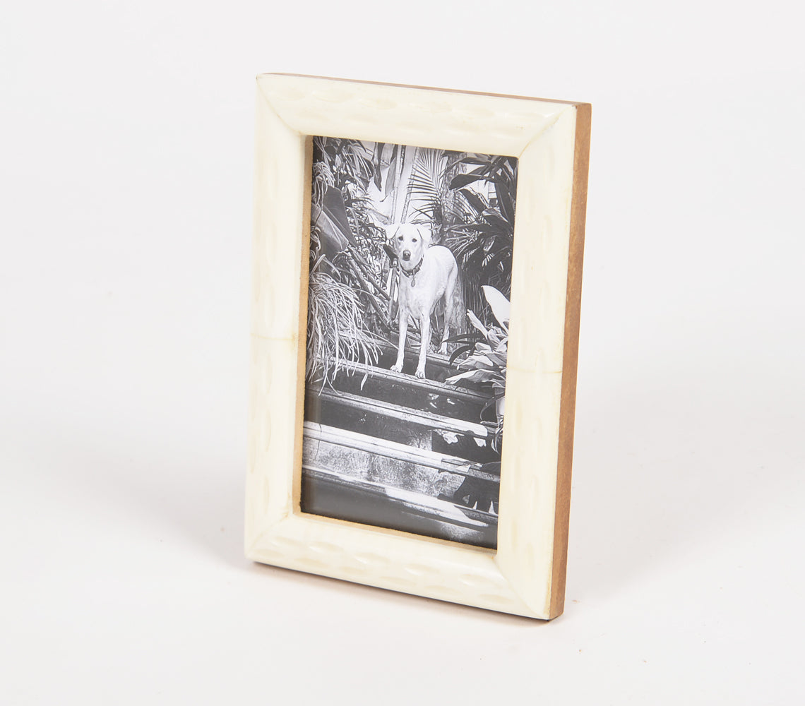Minimal Wood Inlay Photo frame, 6 X 8 X 1 Inch (Set of 2)