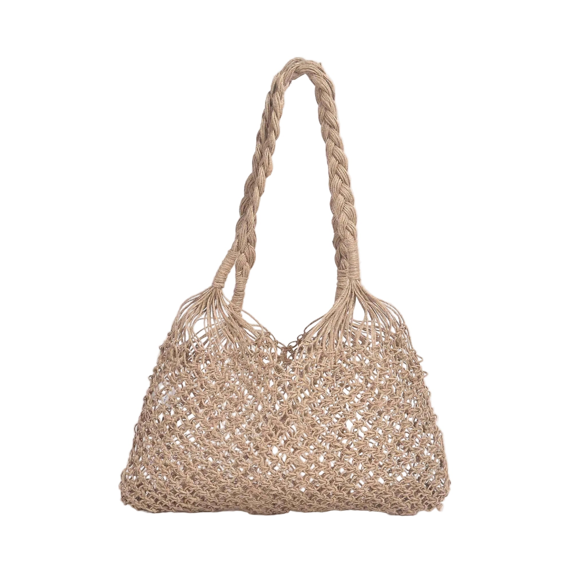 Handmade Jute Summer Market Tote, 18X10 Inch