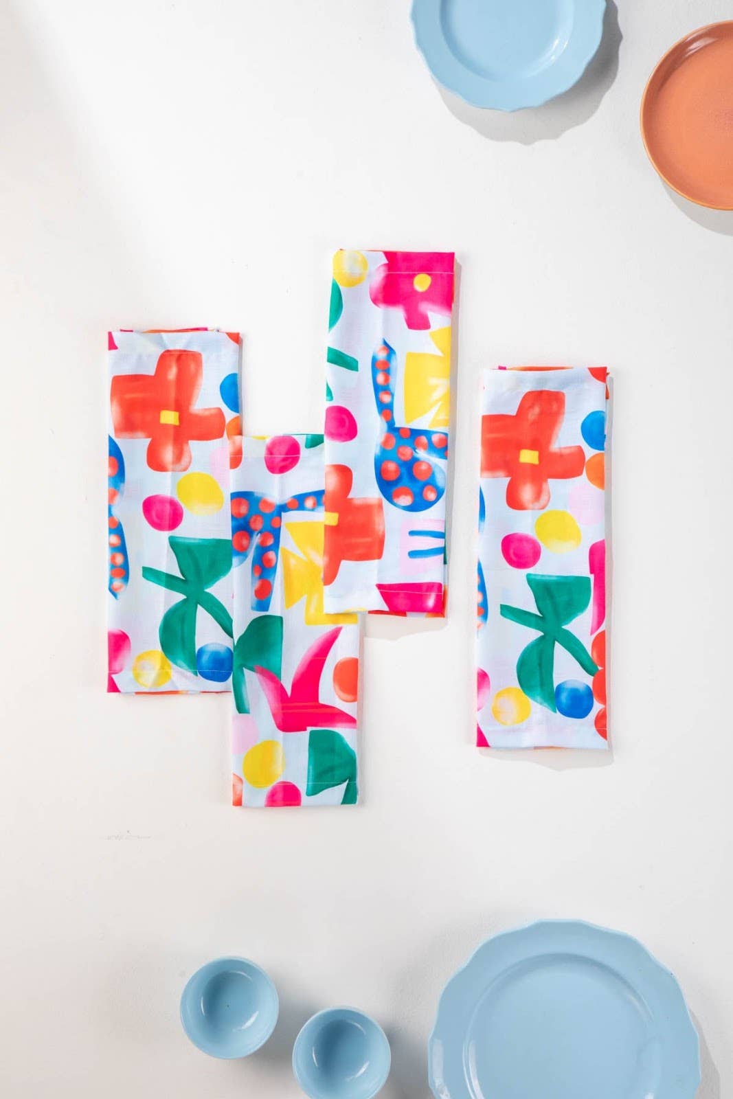 Multi Joyee Blooms Napkin, Set of 4 | Cotton | 16x16 In - Casa Amarosa
