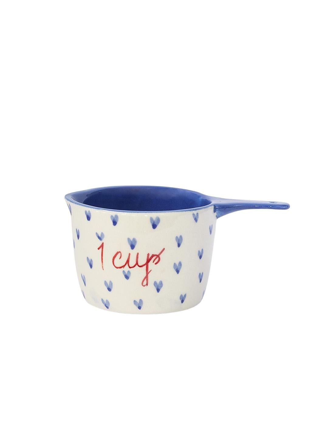 Little Hearts Measuring Ceramic Cup - (Set of 4)