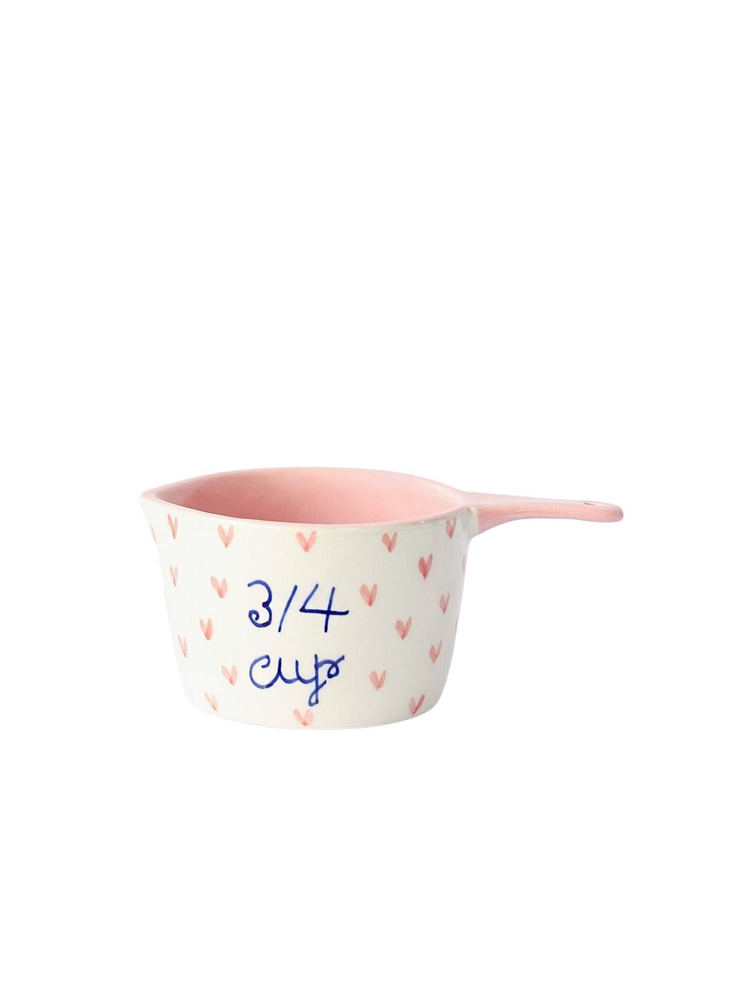 Little Hearts Measuring Ceramic Cup - (Set of 4)