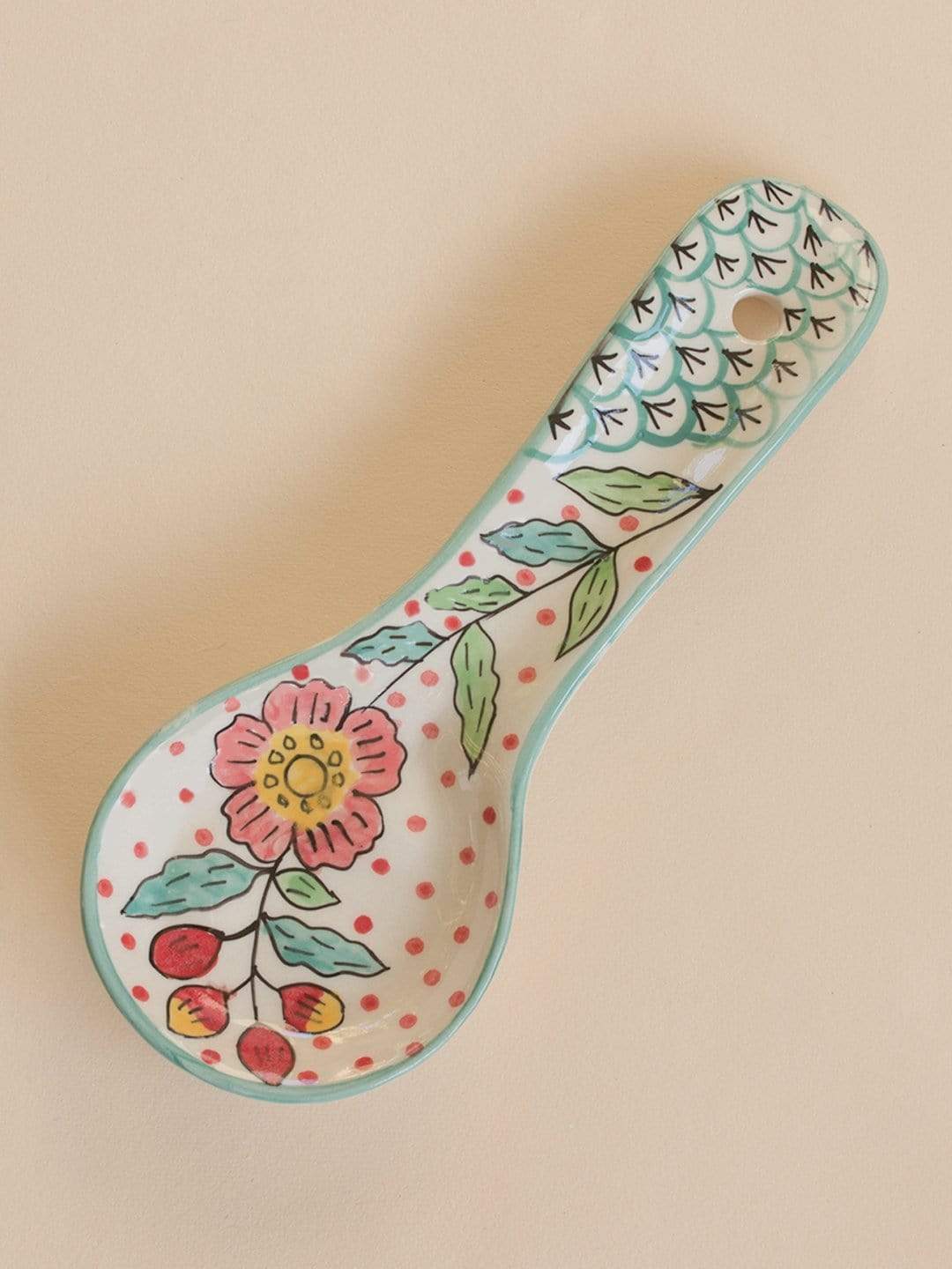 Poppy Petals  Spoon Rest, Multi -9.5 Inches