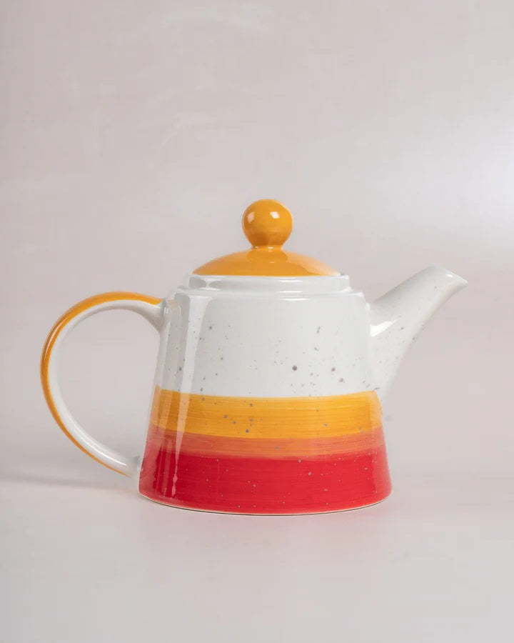 Handpainted Ceramic Tea for One, Multi- 7.4 x 6.6 x 5.11Inch