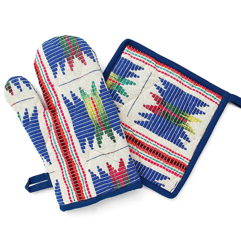 Blue Star Oven Mitts & Pot Holder/ Set Of 2