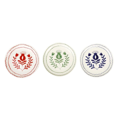 Green Anaar Snack Plate , 7x7 Inches (Set of 2)
