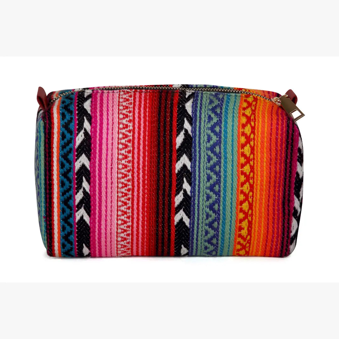 Southwestern-Inspired Travel Beauty Pouch, 8 x 3 x 5 inch