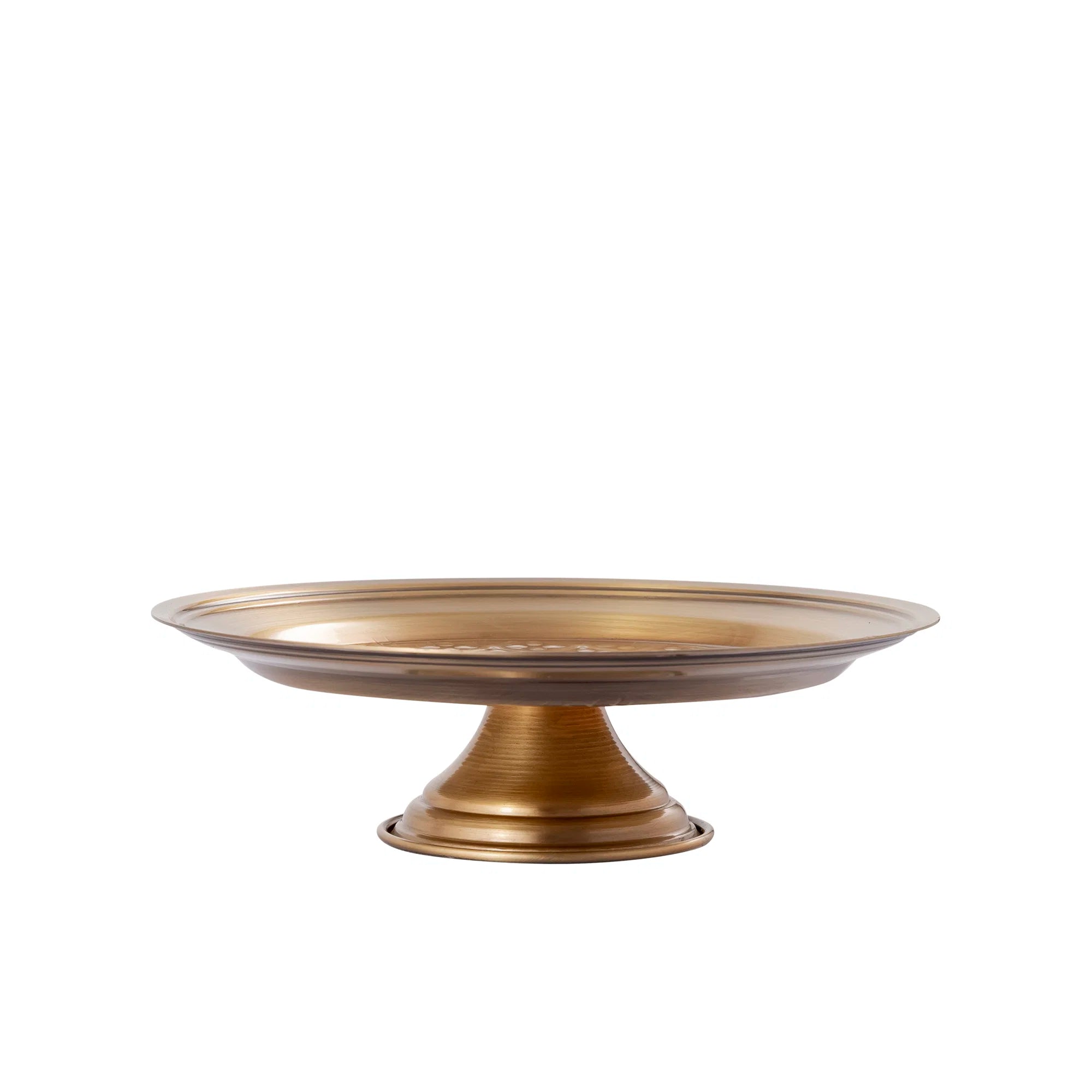 Dorris Antique Gold Platter Stand , 8.5 X 8.5 X 2.5 Inches