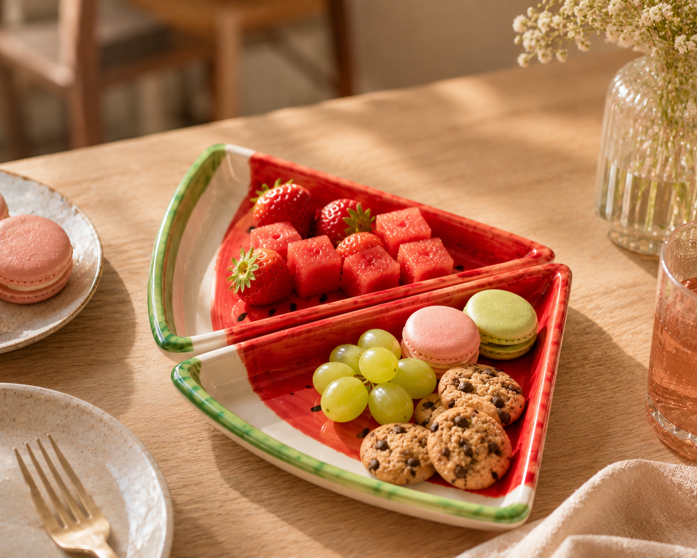 Watermelon Snack Plates, Set of 2