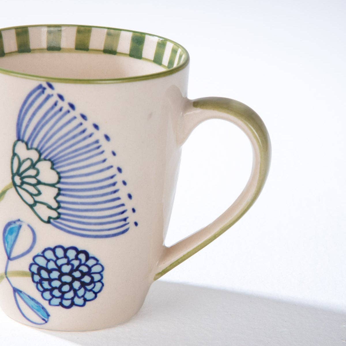 Blue Green Coffee Mug Set Of 2 | Ceramic | 3x2x4 In