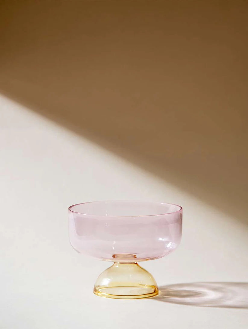 Ivy Blush Pink Dessert / Snack Bowl - 4 x 3 Inches , 6.08 oz (Set of 4)