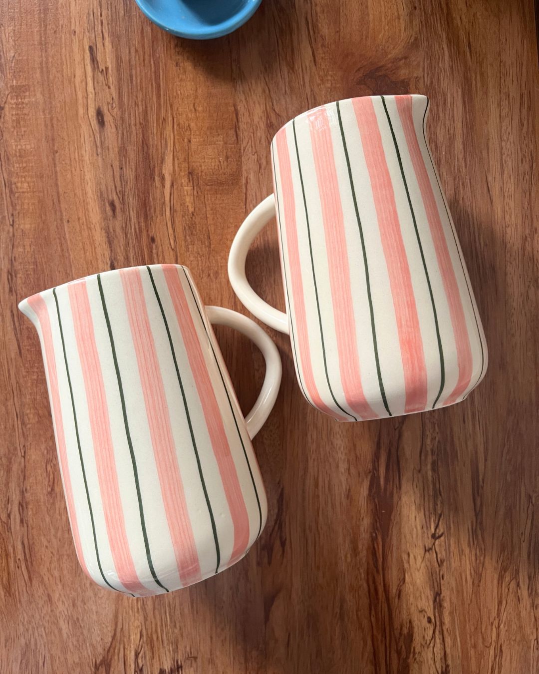 Blue & Pink Pitcher | Hand-Painted Ceramic | 800ml