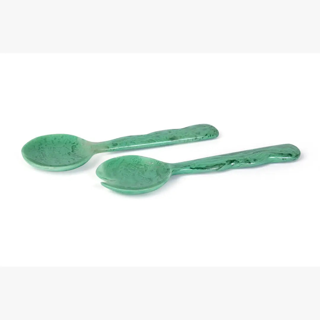 Resin Salad Server-Green (Set of 2), 12.40 x 3.93 Inches