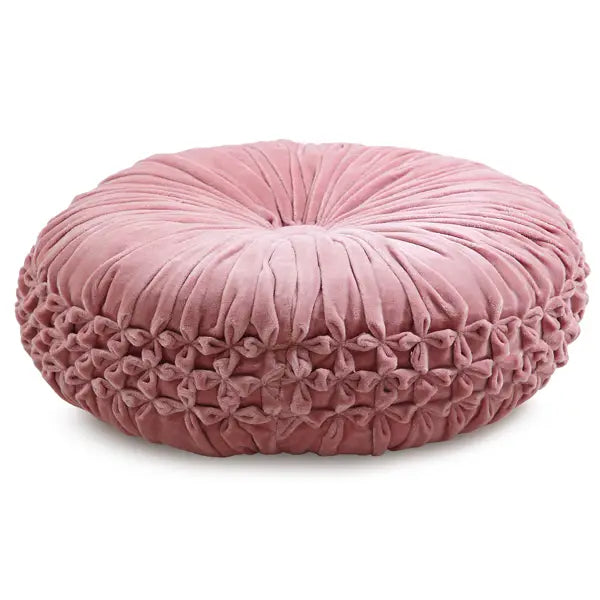 Mini Velvet Round Handmade Pillow - Blush Pink - 11 Inch