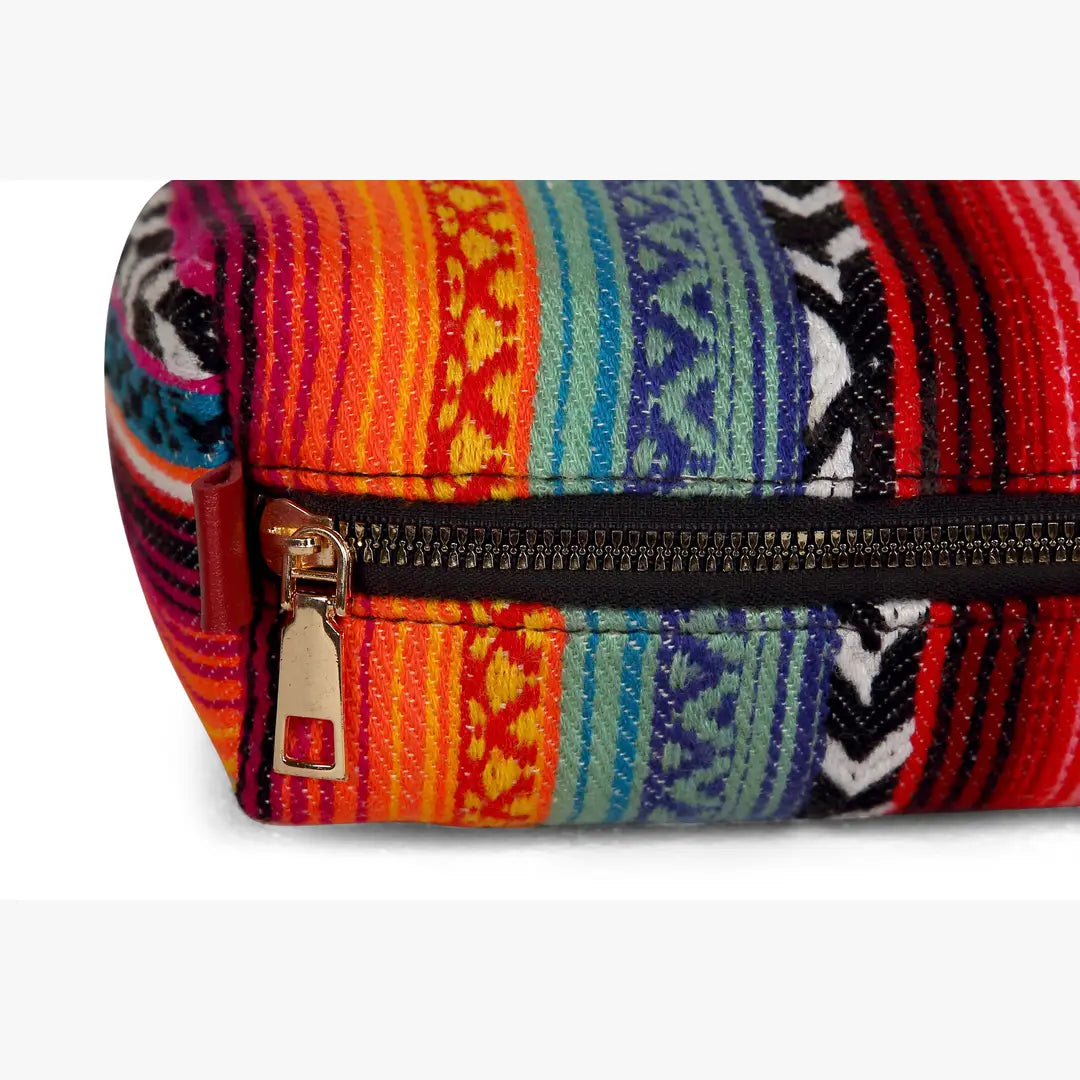 Southwestern-Inspired Travel Beauty Pouch, 8 x 3 x 5 inch