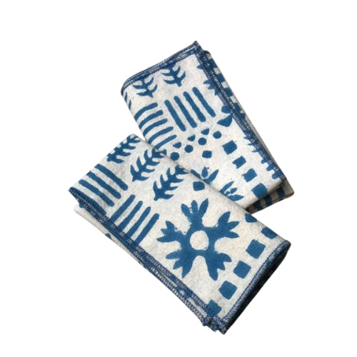 Slub Cotton Bloom Bandies 10x10 Inches (Set of 4)