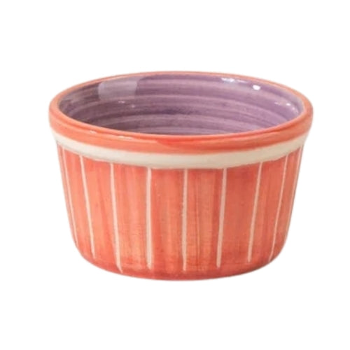 Color Pop Coral And Lavender Ceramic Ramekin (Set Of 2) 3.5x3.5x2 Inches