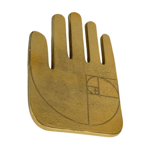 Palm Trivet (Gold) 9x5.5x0.5 Inches