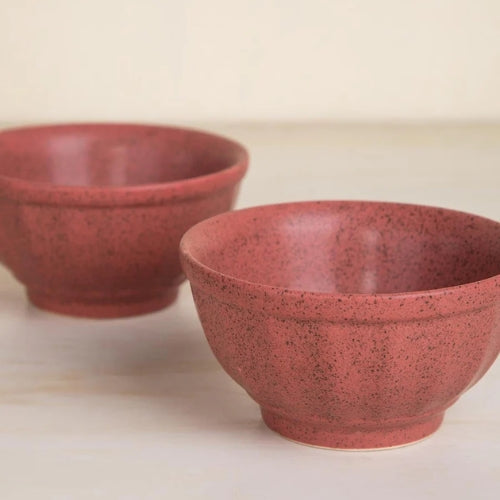 Studio Naturals Red Pepper Mixer Bowl (Set Of 2) 4.5x4.5x2.4 Inches