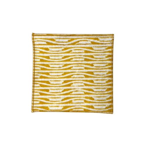 Hand Block Printed Chit Chat Cloth Cocktail Napkin 5x5 Inches (Set of 4)