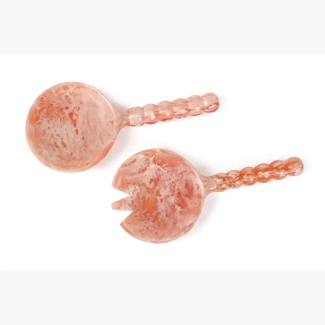 Resin Salad Server-Pink (Set of 2), 4.10 x 8.75 inches