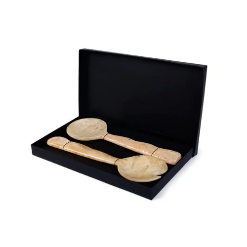 Resin Salad Server-Peach  (Set of 2), 12.40 x 3.93 Inches