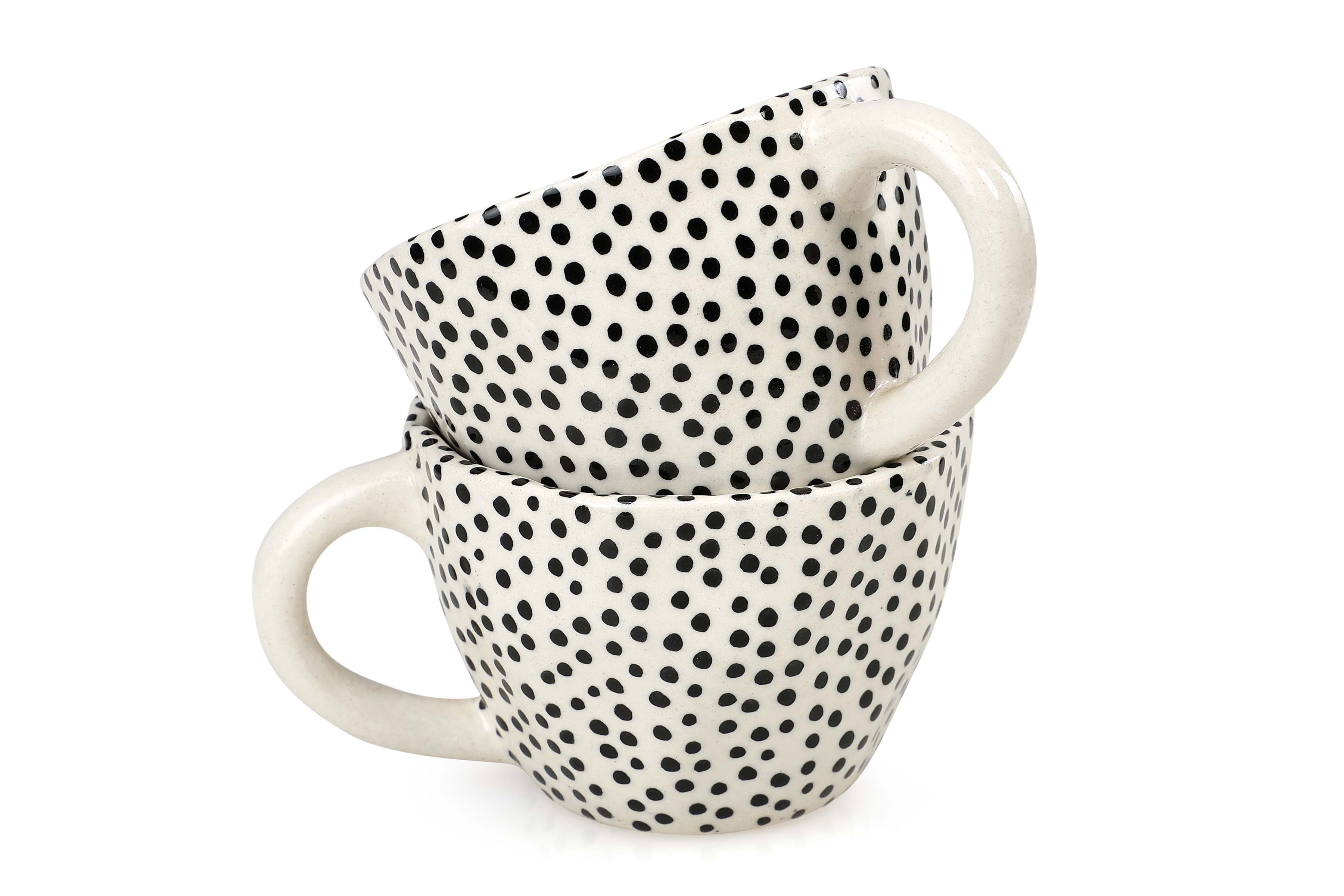 Ceramic Polka Dot Tea/Coffee Cups ( Set of 2)