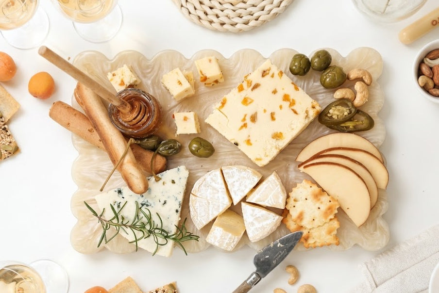 Vanilla Resin Cheese Board, 14 Inch