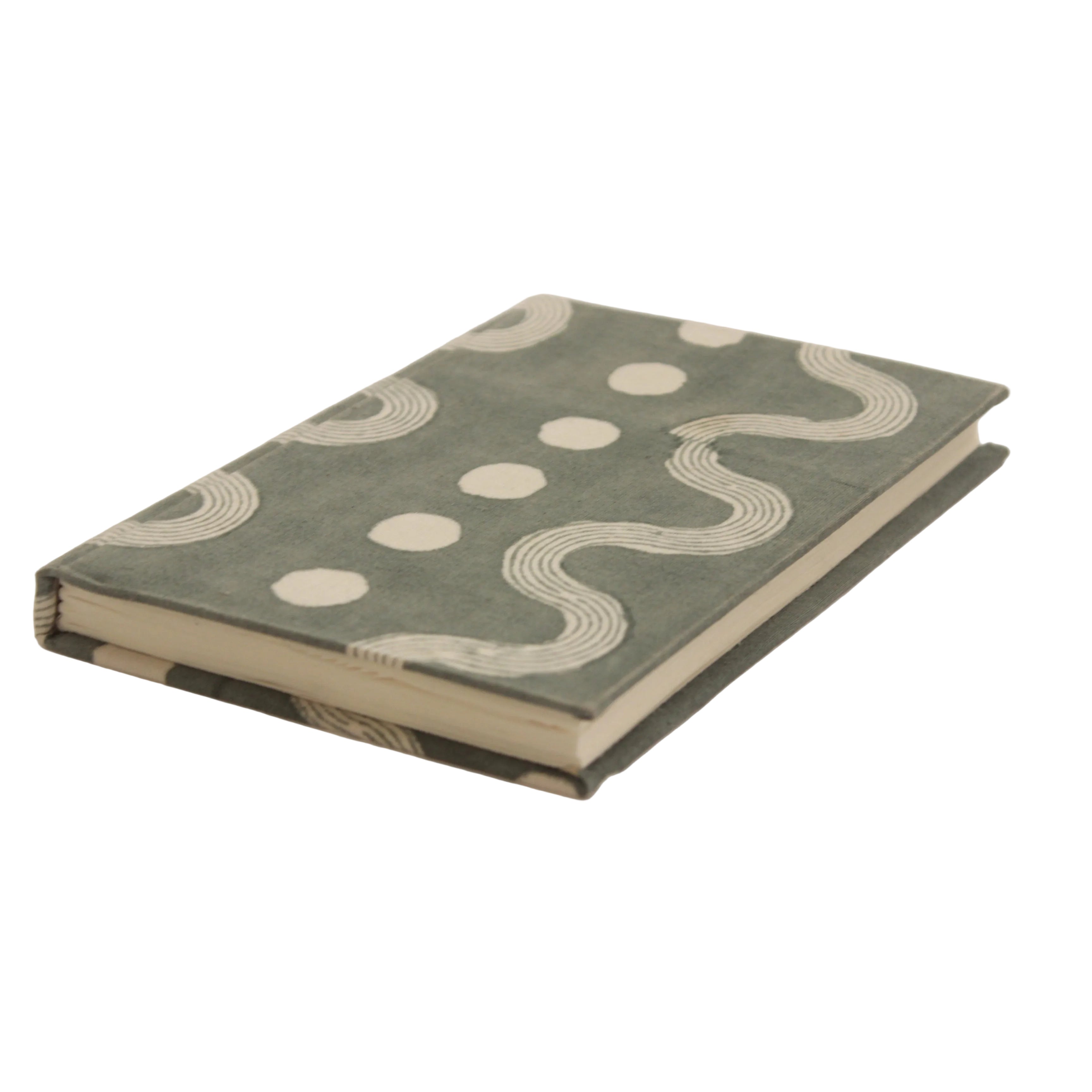 Handcrafted  Diary Journal Notebook, Grey and White